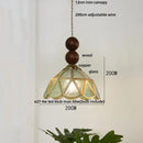 DecorBites™ Blue Glass LED Pendant Light: Modern Nordic Tiffany Hanging Lamp for Bedroom & Dining Room