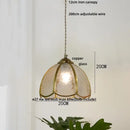 DecorBites™ Blue Glass LED Pendant Light: Modern Nordic Tiffany Hanging Lamp for Bedroom & Dining Room