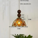 DecorBites™ Blue Glass LED Pendant Light: Modern Nordic Tiffany Hanging Lamp for Bedroom & Dining Room