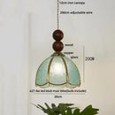 DecorBites™ Blue Glass LED Pendant Light: Modern Nordic Tiffany Hanging Lamp for Bedroom & Dining Room