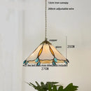 DecorBites™ Blue Glass LED Pendant Light: Modern Nordic Tiffany Hanging Lamp for Bedroom & Dining Room
