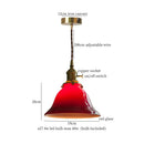 Vintage green lotus led pendant light dining room glass lamp