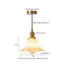 Vintage green lotus led pendant light dining room glass lamp
