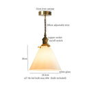 Vintage green lotus led pendant light dining room glass lamp