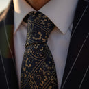 Caruso - Silk Jacquard Tie - Midnight Blue