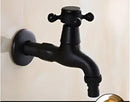 Vintage matte black dual handle washing machine faucet tap laundry room