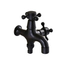 Vintage matte black dual handle washing machine faucet tap laundry room