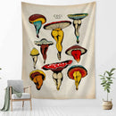 Vintage mushroom girl tapestry bedroom boho wall art decor