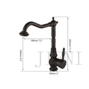Vintage nickel decorbites dual handle swivel faucet bathroom sink tap