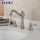 Vintage nickel decorbites dual handle swivel faucet bathroom sink tap