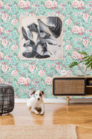 Vintage Nursery Floral Wallpaper