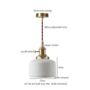 Vintage pale green glass pendant light dining room brass fixture