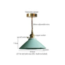 Vintage pale green glass pendant light dining room brass fixture