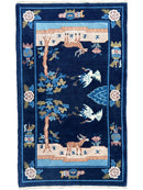 Vintage Pictorial Chinese Inner Mongolian Rug 3’ x 5’1”