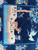 Vintage Pictorial Chinese Inner Mongolian Rug 3’ x 5’1”