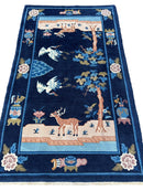 Vintage Pictorial Chinese Inner Mongolian Rug 3’ x 5’1”