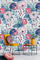 Vintage Poppy Flowers Wallpaper Mural