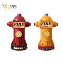 Vintage red & yellow hydrant piggy bank living room decor