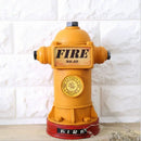 Vintage red & yellow hydrant piggy bank living room decor