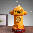 Vintage red & yellow hydrant piggy bank living room decor