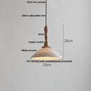 Vintage ribbed glass and wood pendant lights kitchen ceramic led