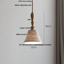 Vintage ribbed glass and wood pendant lights kitchen ceramic led