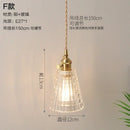 Vintage ribbed glass copper pendant light for kitchen dining room
