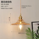 Vintage ribbed glass copper pendant light for kitchen dining room