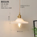 Vintage ribbed glass copper pendant light for kitchen dining room
