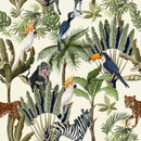 Vintage Safari Animals Wallpaper