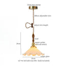 Vintage scalloped cream glass led pendant light for kitchen dining room