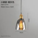 Vintage smoky grey glass pendant light set of 4 kitchen brass accents