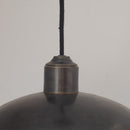 Vintage Solid Brass Pendant Light, Dome Ceiling Light, Oiled Finish