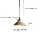 DecorBites™ Coloured Glaze Pendant Light LED Hanging Lamp for Home Dining Living Room