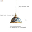 DecorBites™ Coloured Glaze Pendant Light LED Hanging Lamp for Home Dining Living Room