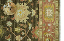 Vintage Style Antique design Green and Rust 8x10 Traditional Floral wool area rug