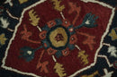 Vintage Style Black, Rust, Teal and Ivory Hand Tufted 8x10 Traditional wool Area Rug