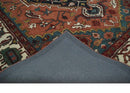 Vintage Style Black, Rust, Teal and Ivory Hand Tufted 8x10 Traditional wool Area Rug