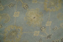 Vintage Style Hand Knotted Gray and Beige 6x9 Traditional Oriental Oushak wool rug