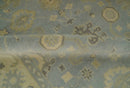 Vintage Style Hand Knotted Gray and Beige 6x9 Traditional Oriental Oushak wool rug
