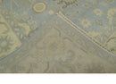 Vintage Style Hand Knotted Gray and Beige 6x9 Traditional Oriental Oushak wool rug