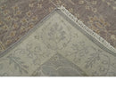 Vintage Style Tree of life Purple and Taupe Hand Knotted wool area rug