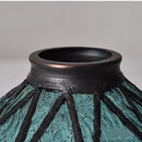 Vintage teal blue glass led pendant light kitchen hanging lamp