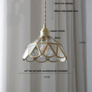 Vintage teal blue glass led pendant light kitchen hanging lamp