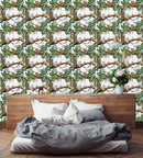 Vintage Tropical Branches Wallpaper