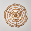 Vintage Twine Bohemian Farmhouse Style 3-Light Chandelier Lighting