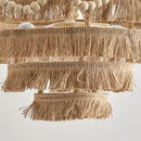 Vintage Twine Bohemian Farmhouse Style 3-Light Chandelier Lighting