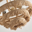 Vintage Twine Bohemian Farmhouse Style 3-Light Chandelier Lighting