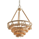 Vintage Twine Bohemian Farmhouse Style 3-Light Chandelier Lighting