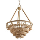 Vintage Twine Bohemian Farmhouse Style 3-Light Chandelier Lighting